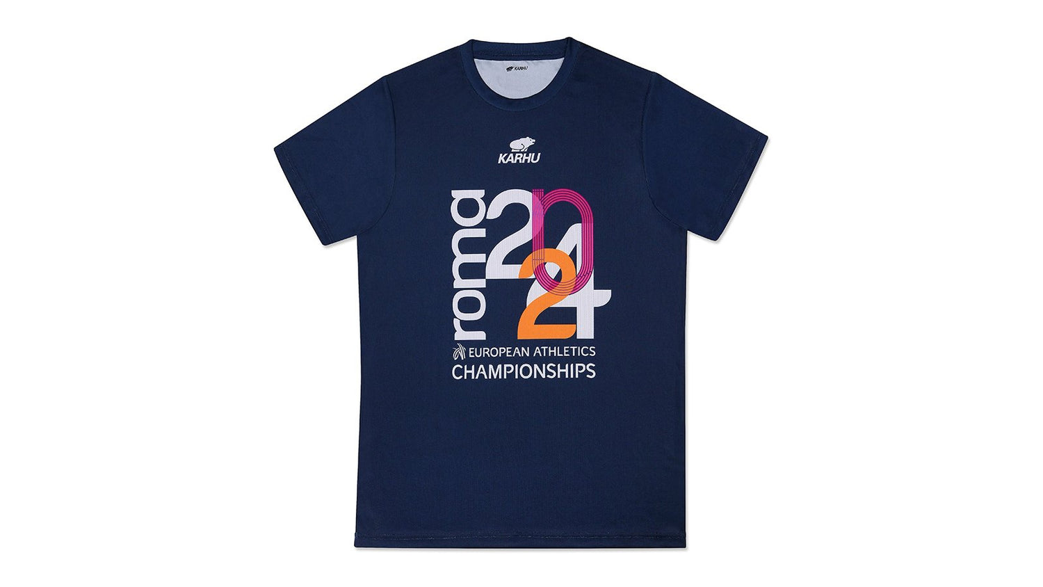 Blue KARHU European Athletics performance t-shirt