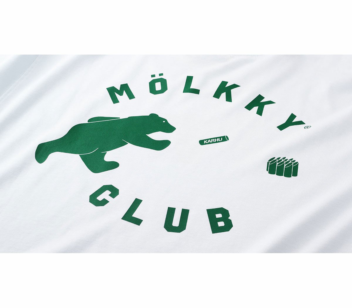 Karhu mölkky pack club t-shirt - white / verdant green 